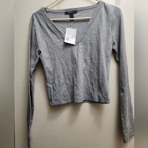 Forever 21 Heather Gray Long Sleeve Top